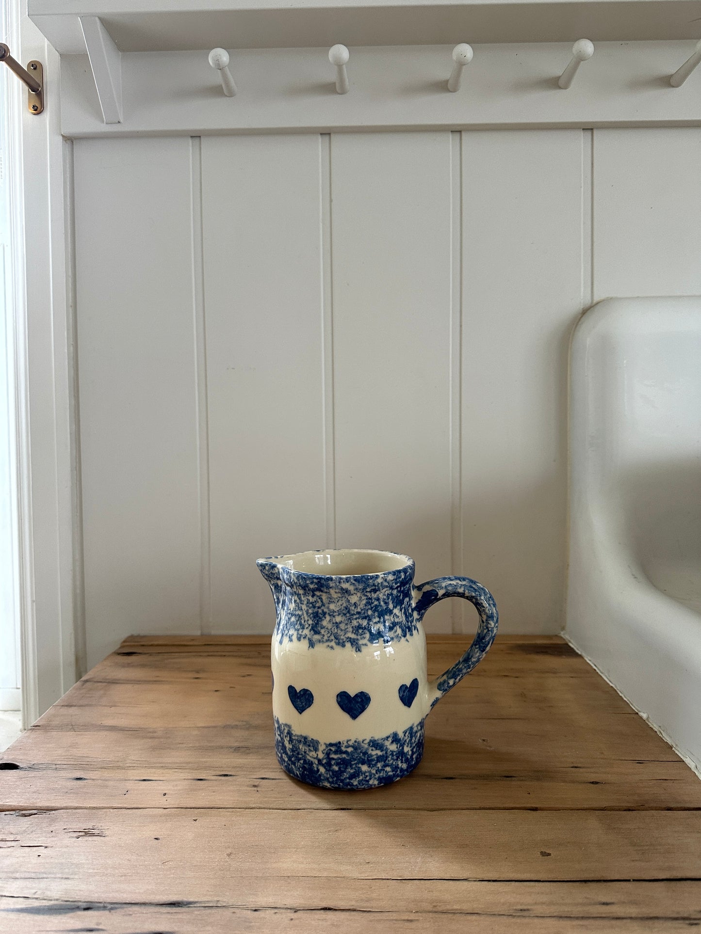 vintage stoneware pitcher