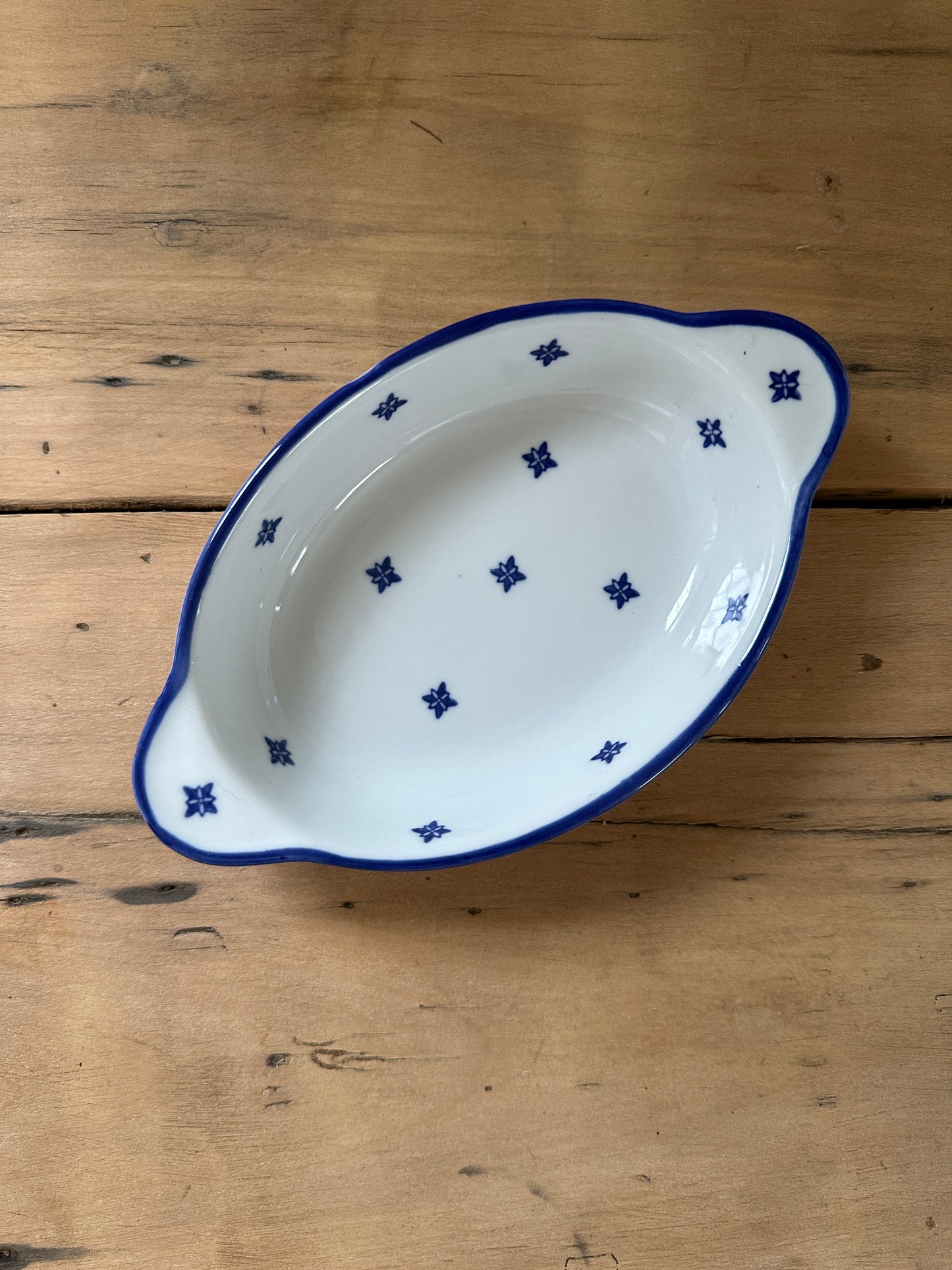 vintage small oval baking dish