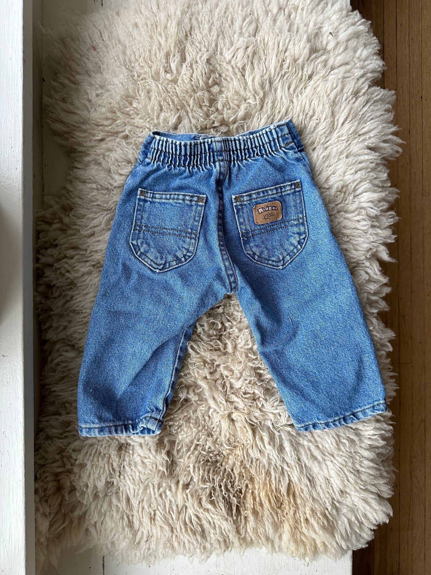 vintage rider's baby jeans, 12 months