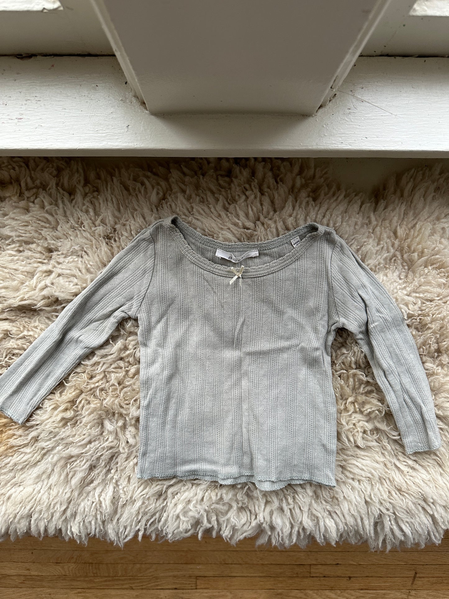 doen pointelle shirt, size 2