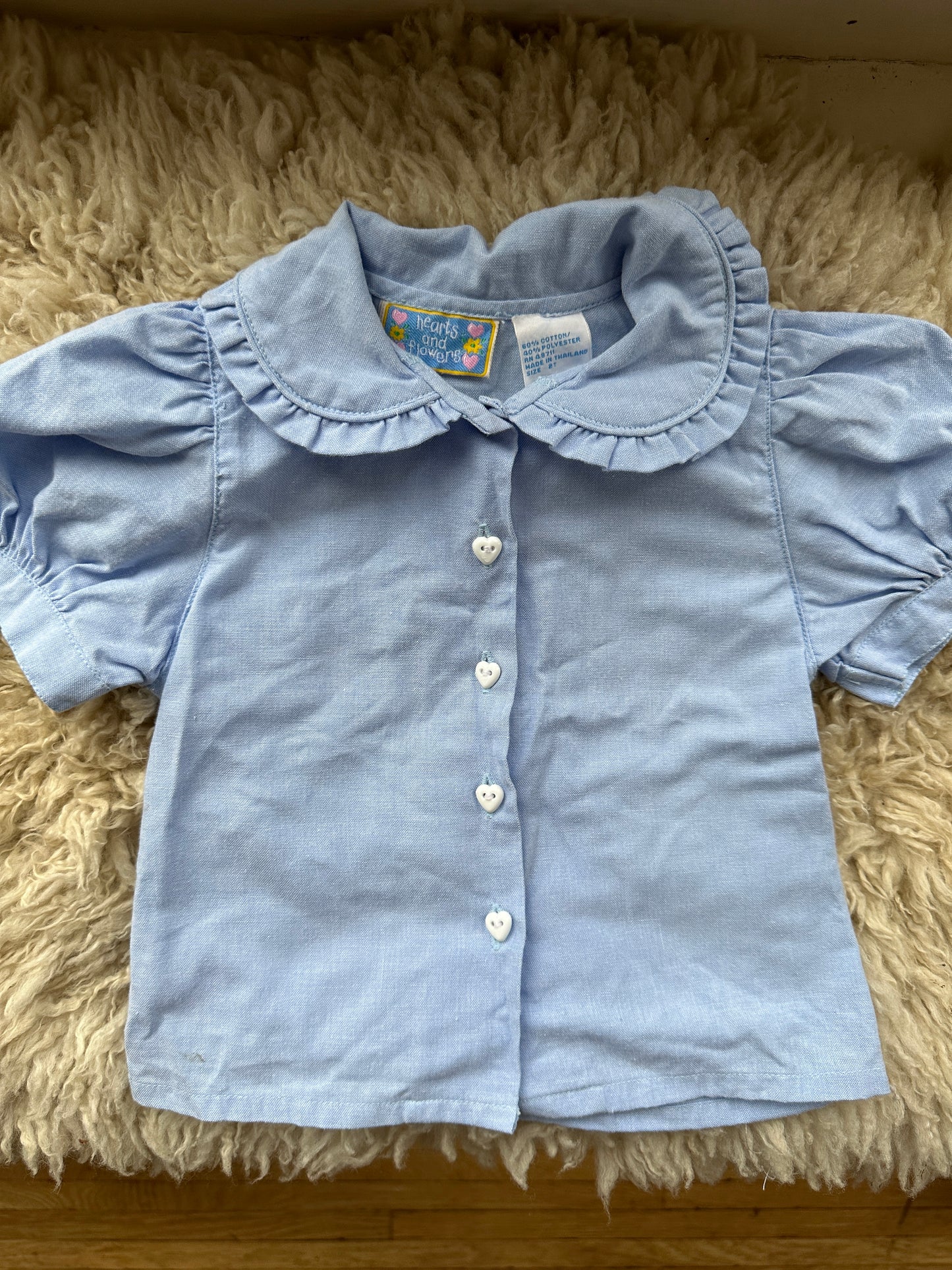 vintage toddler chambray blouse, 2