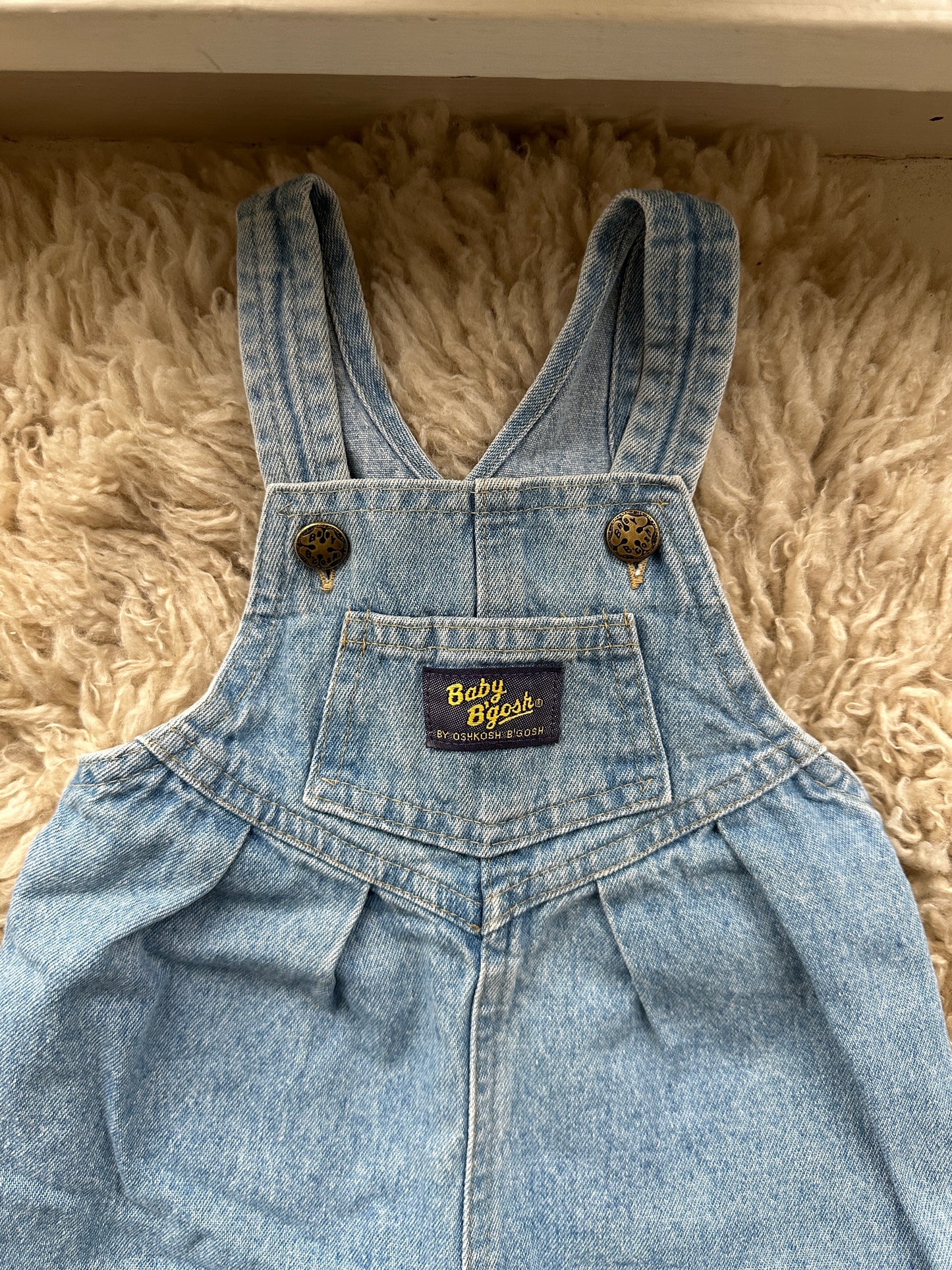 vintage oshkosh bubble shortalls, 3 months