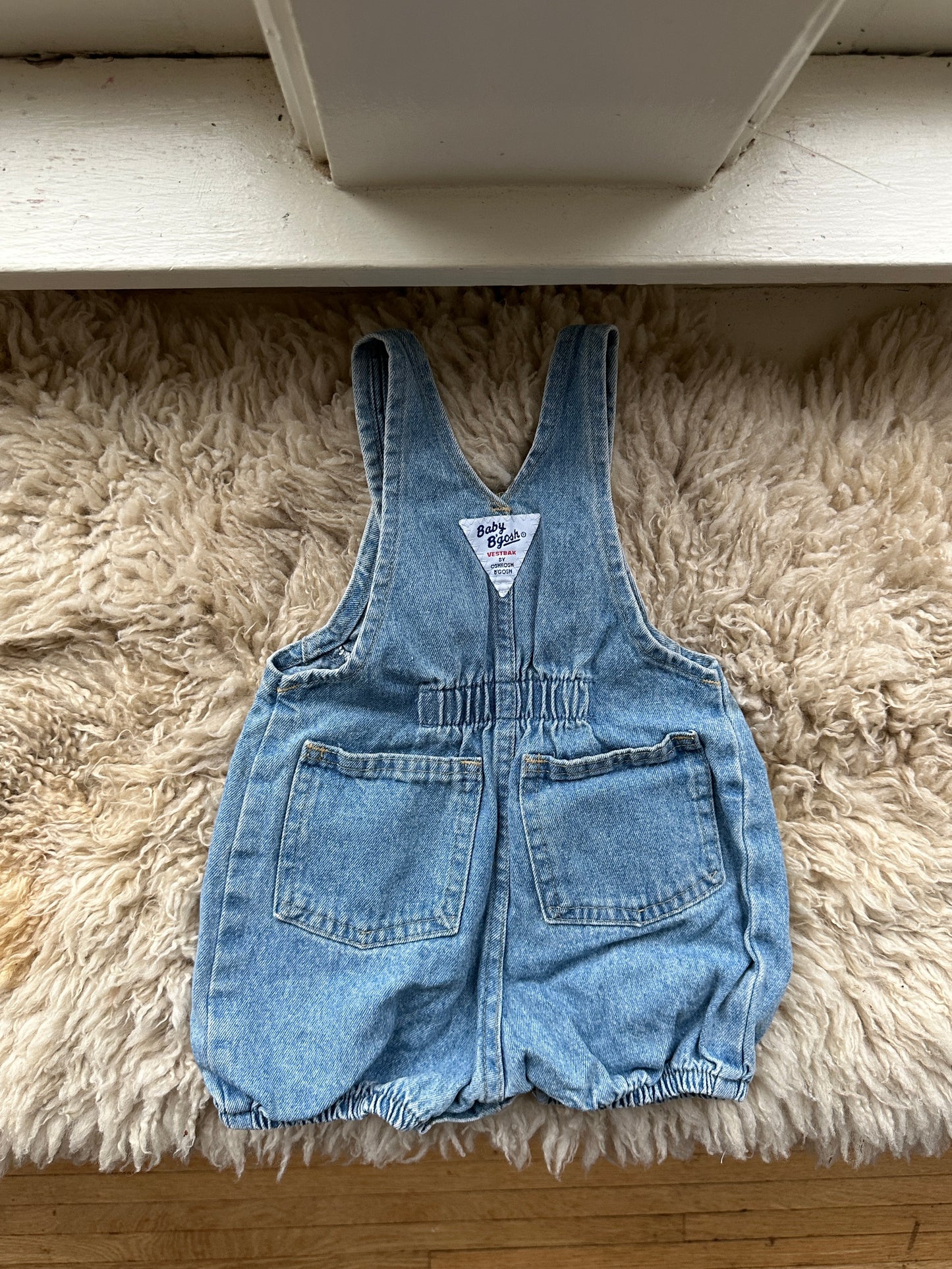 vintage oshkosh bubble shortalls, 3 months