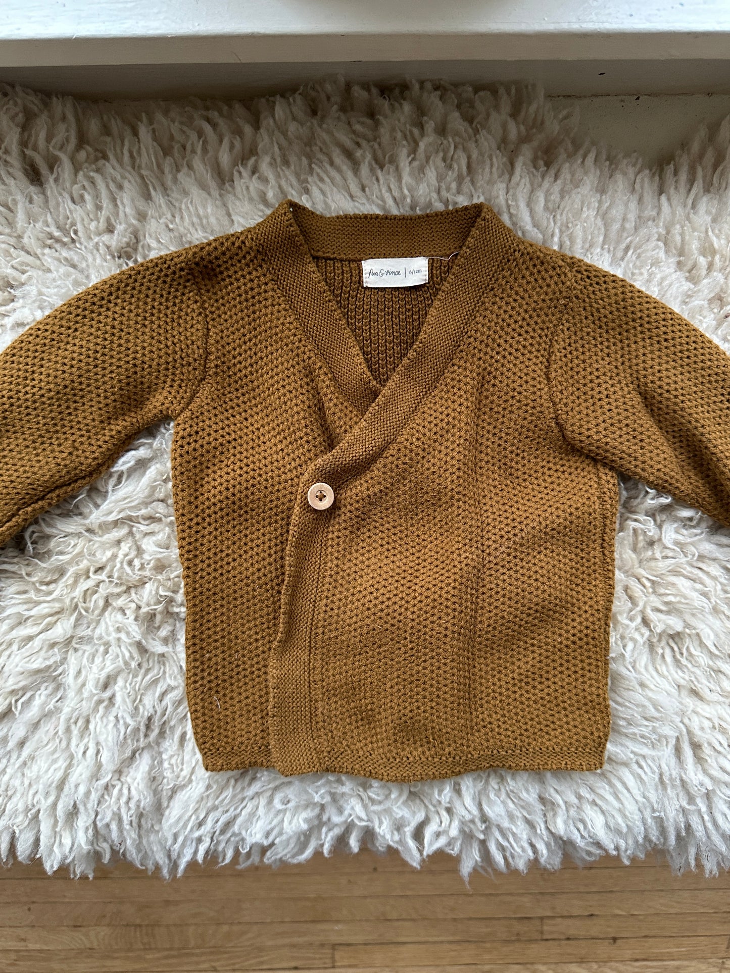 fin & vince wrap cardigan, 6-12 months