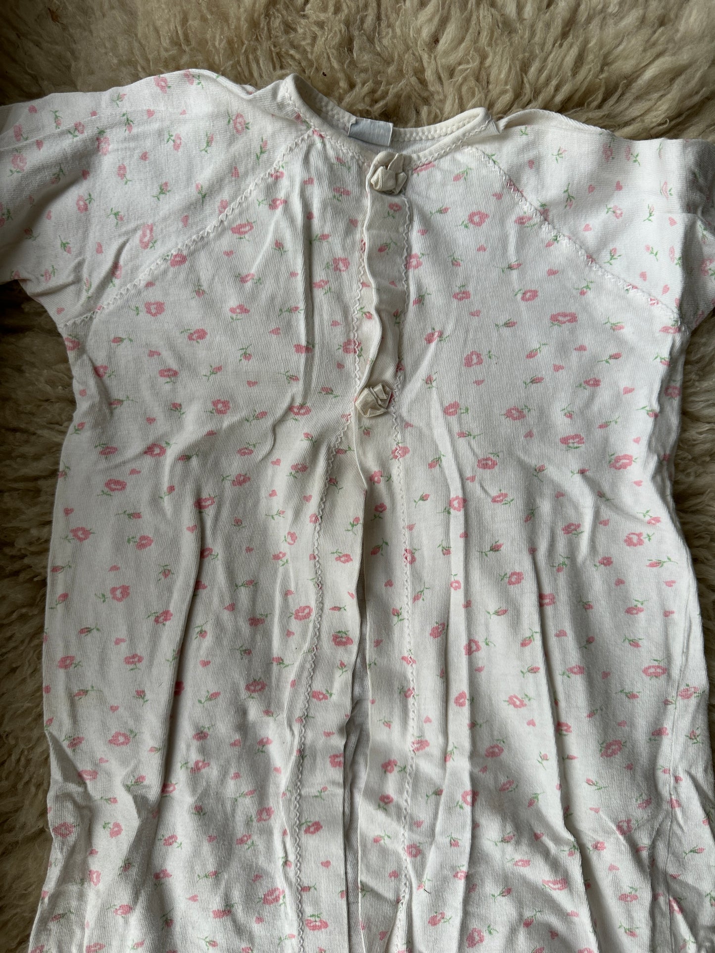 vintage carter's snap gown, 6 months