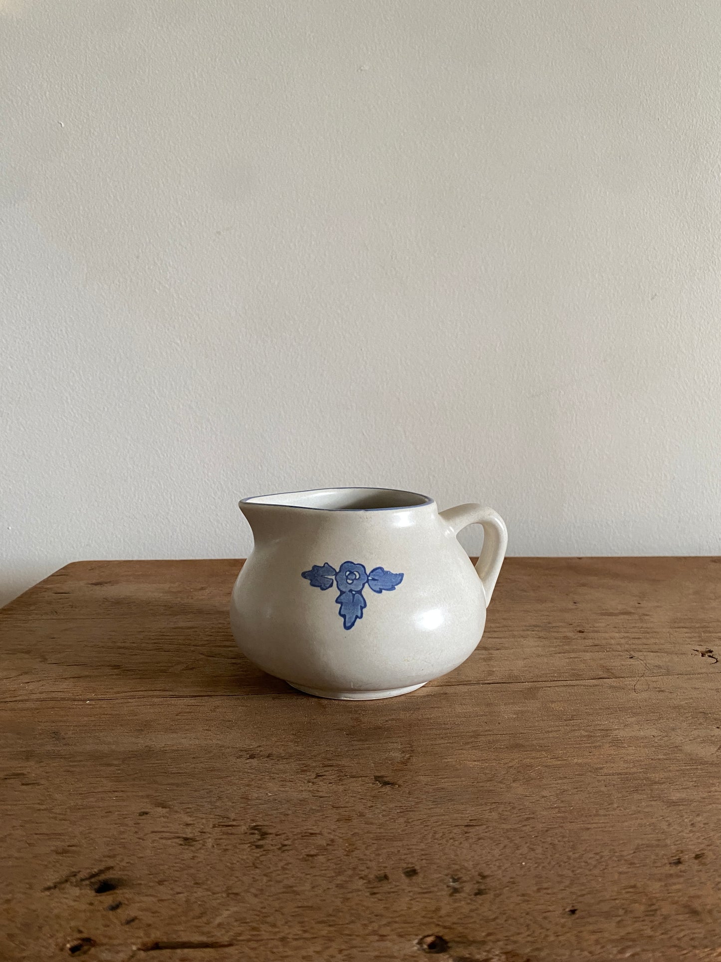 vintage floral stoneware gravy bowl