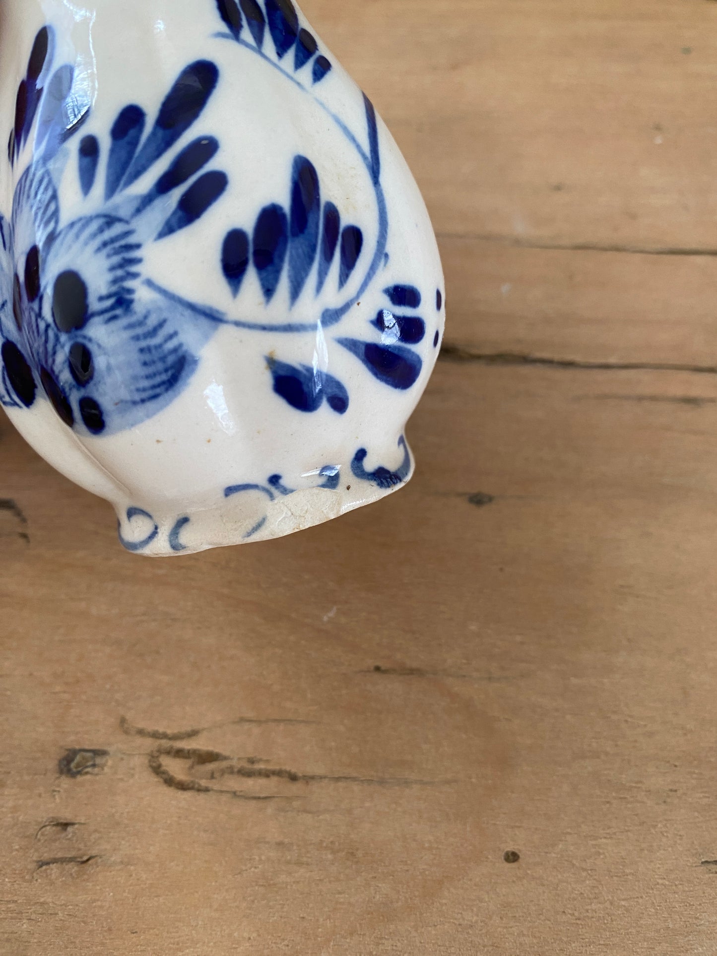 vintage delft ceramic hand painted miniature pitcher