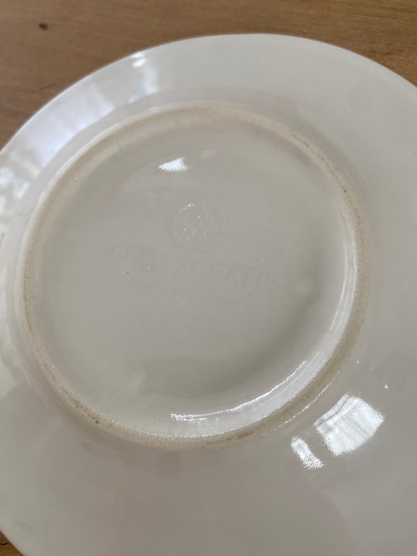 vintage ivory ceramic saucers