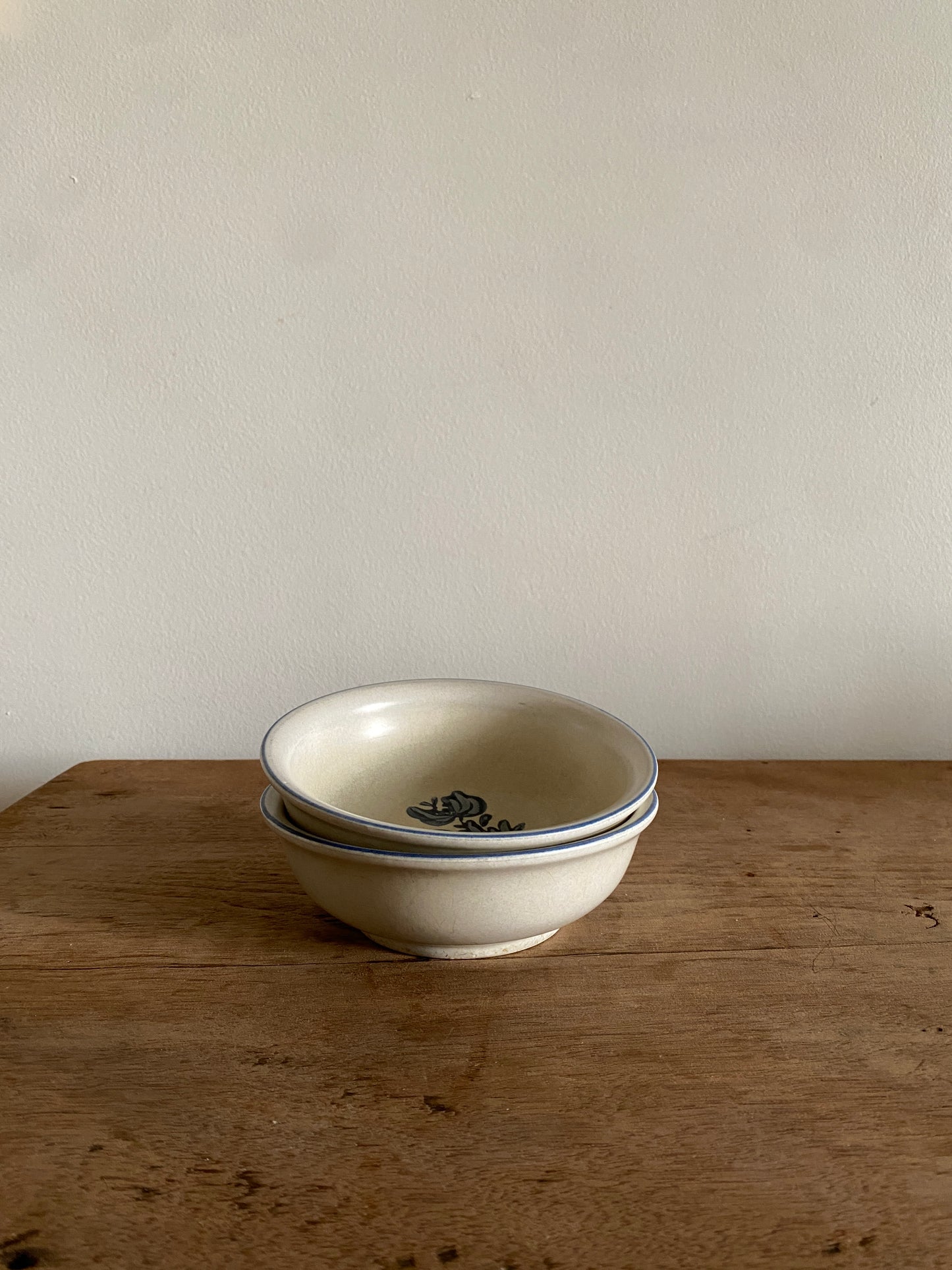 vintage blue floral bowls