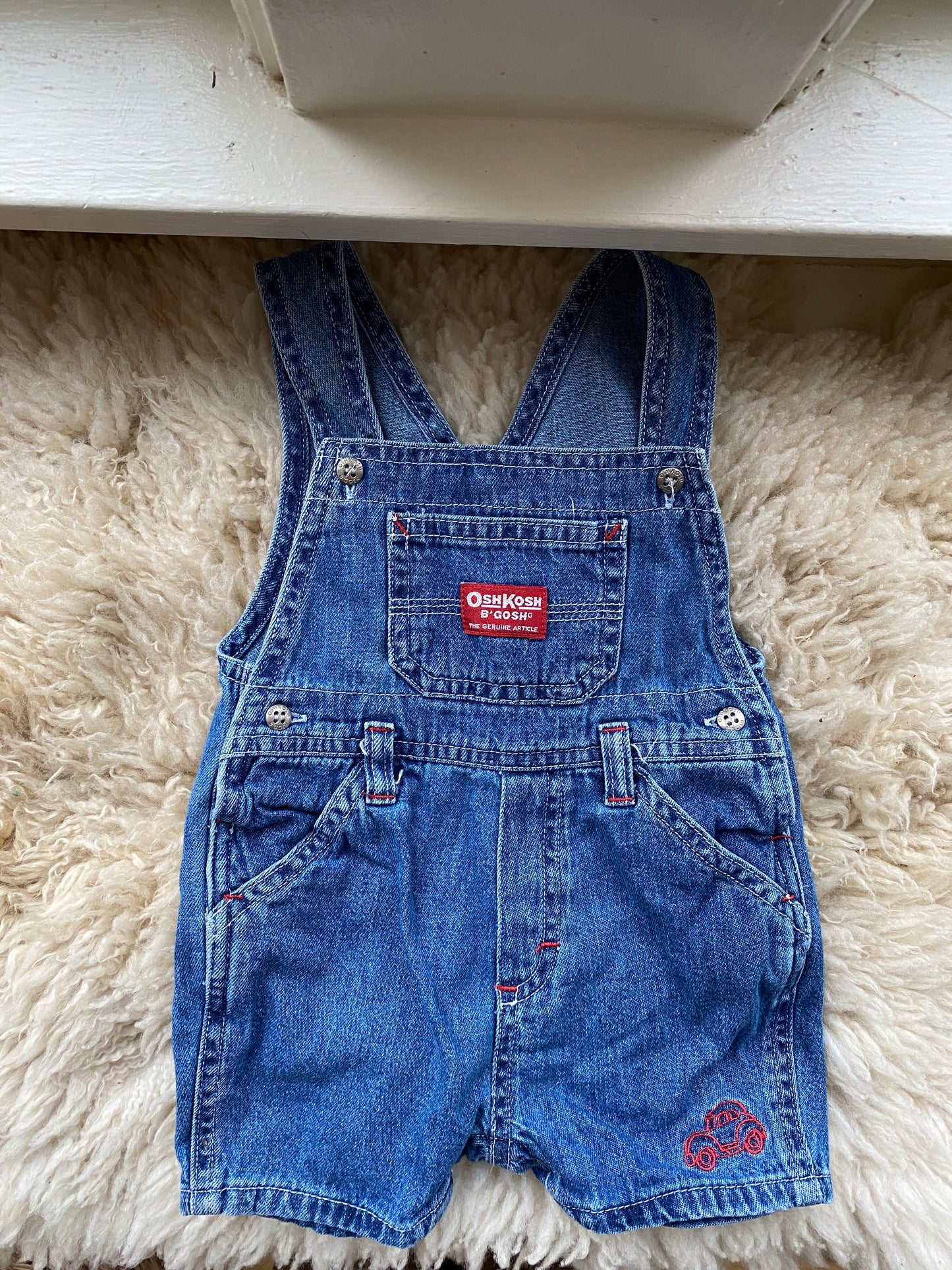 vintage oshkosh shortalls, 3-6 months