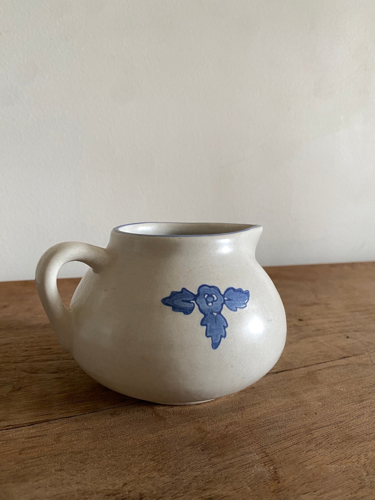 vintage floral stoneware gravy bowl
