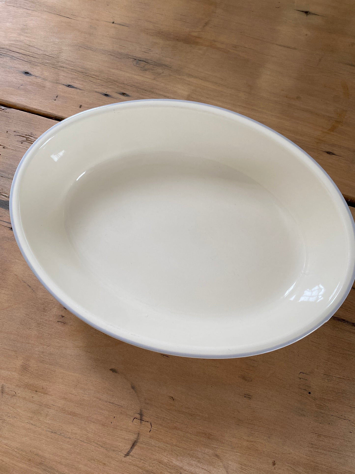 vintage floral oval stoneware dish