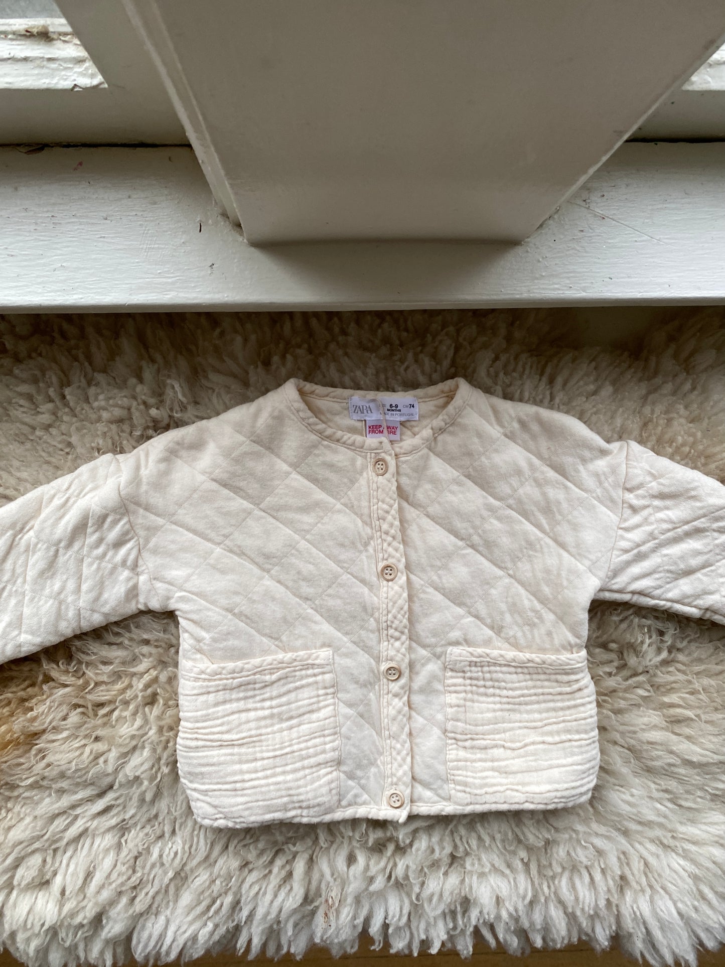 zara button up, 6-9 months