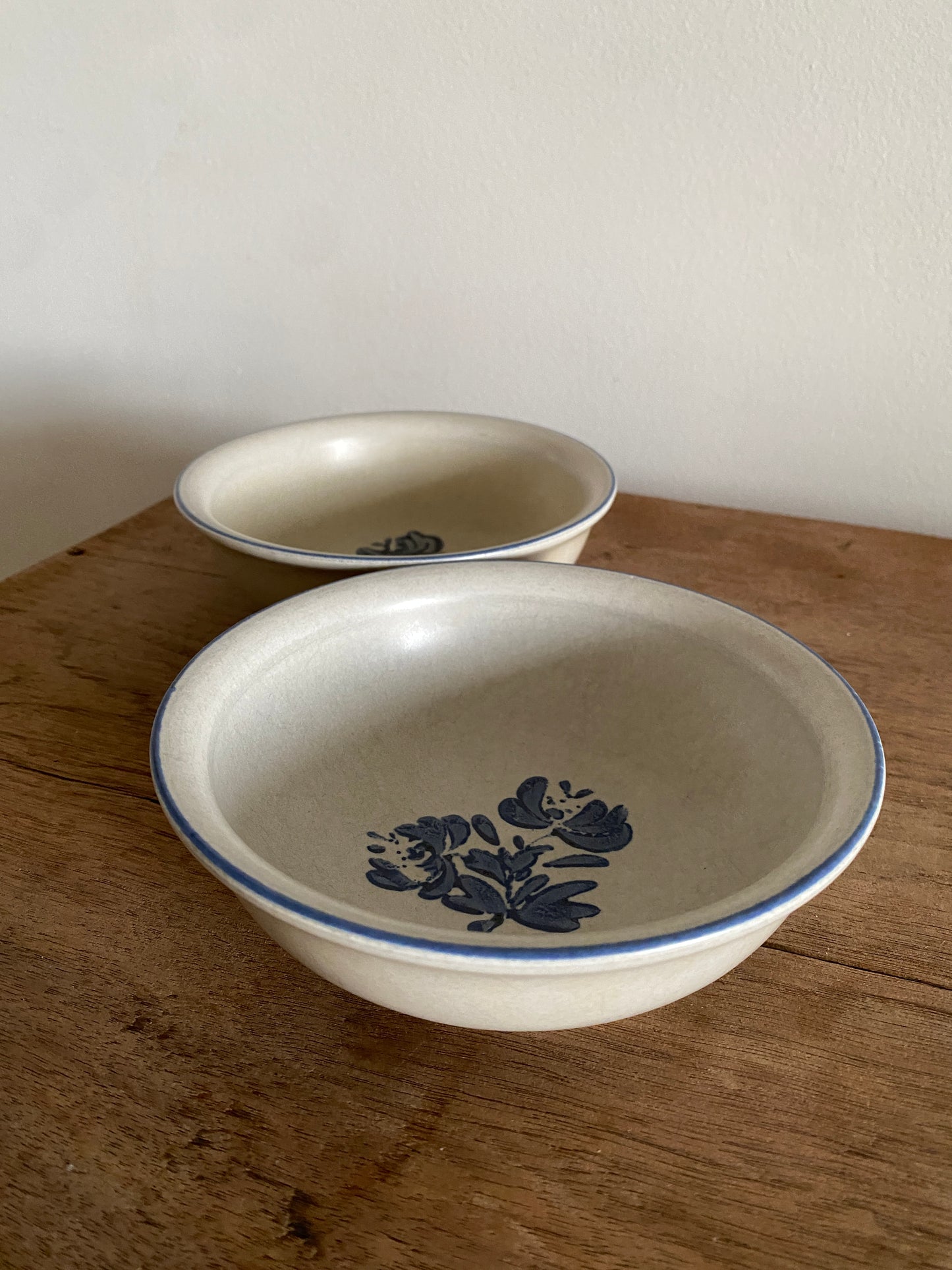 vintage blue floral bowls