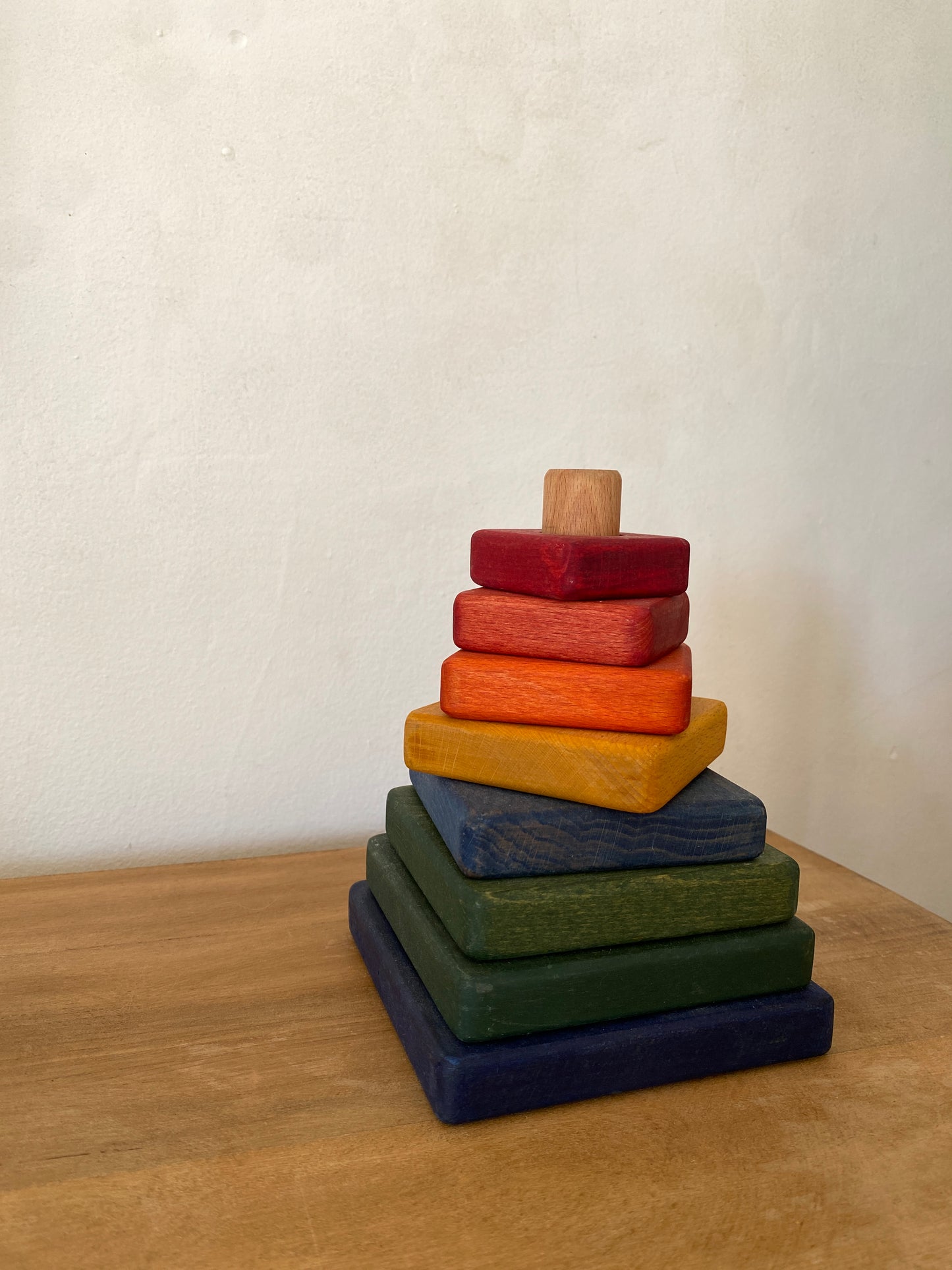 rainbow wood stacking toy