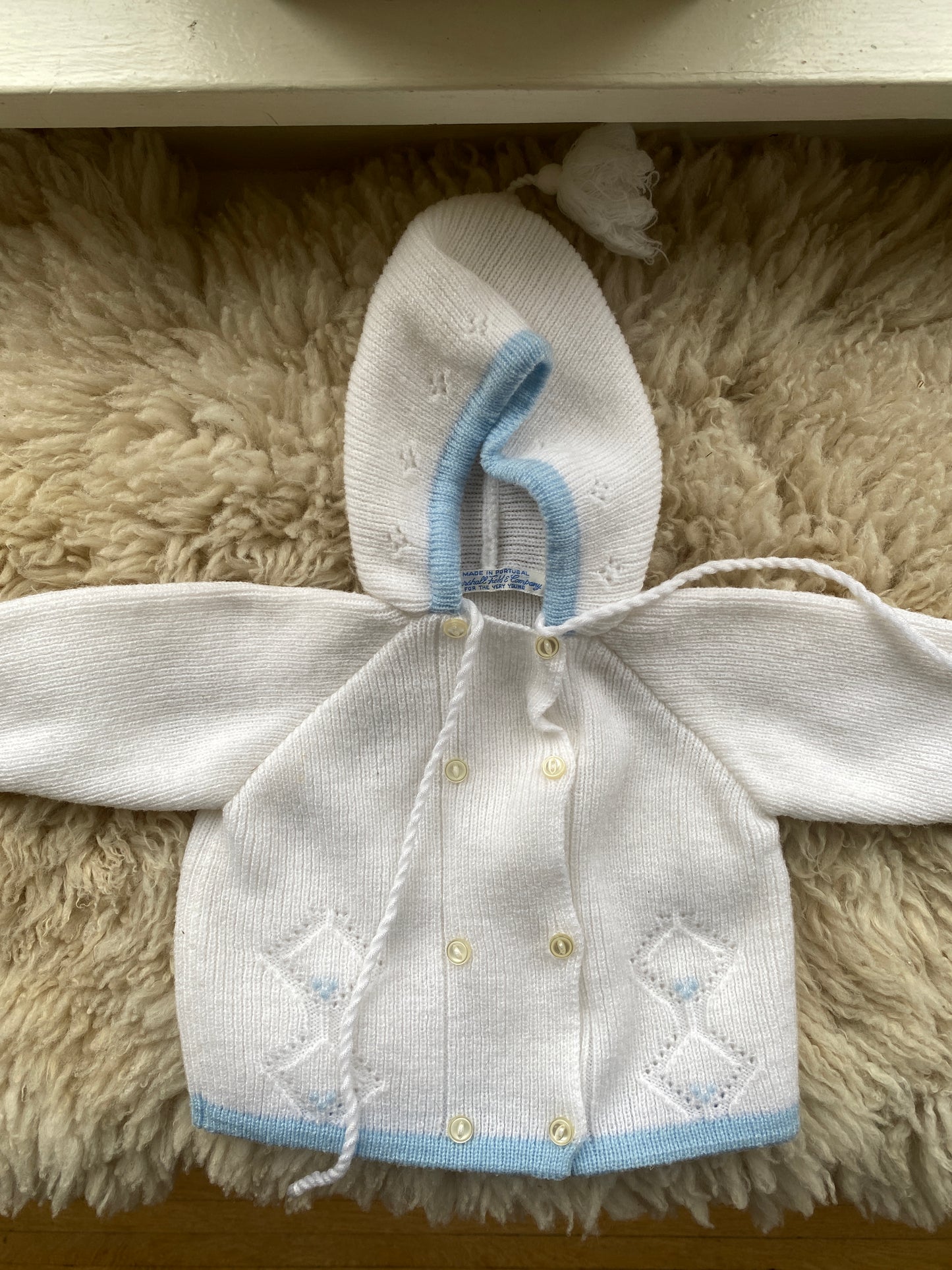 vintage knit baby cardigan