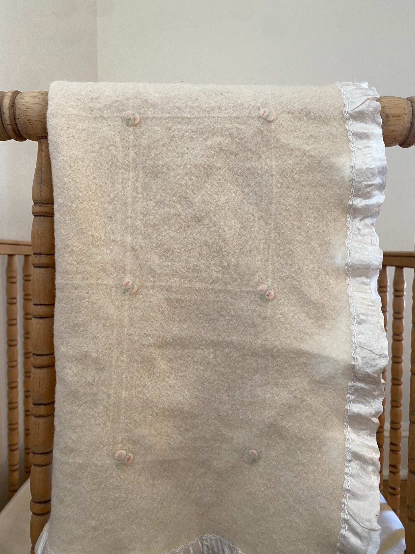 vintage wool baby blanket