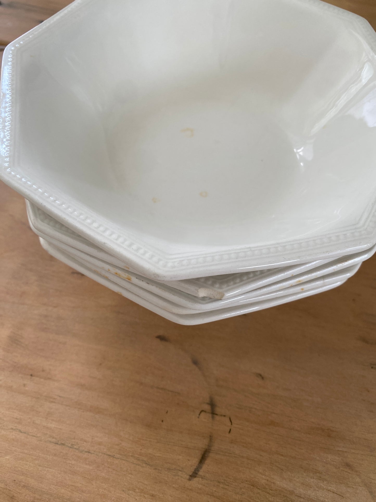 vintage English ironstone bowls