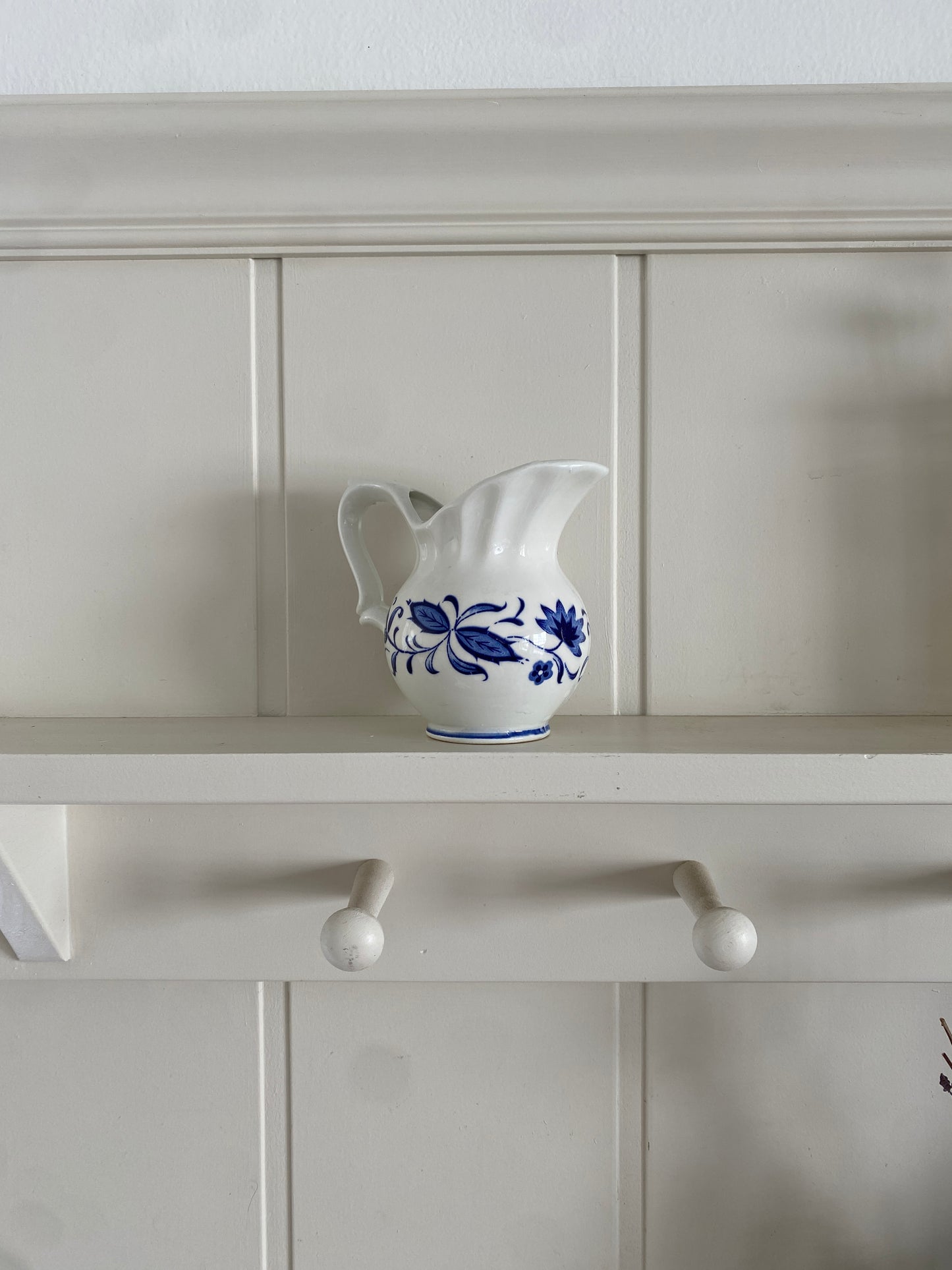 vintage blue & white mini pitcher