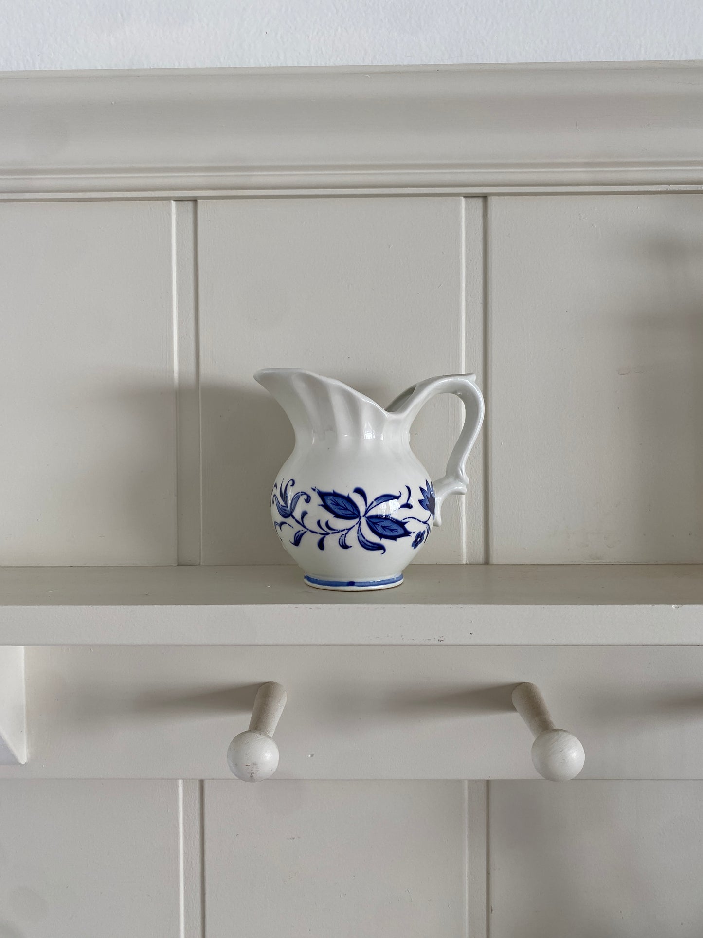 vintage blue & white mini pitcher