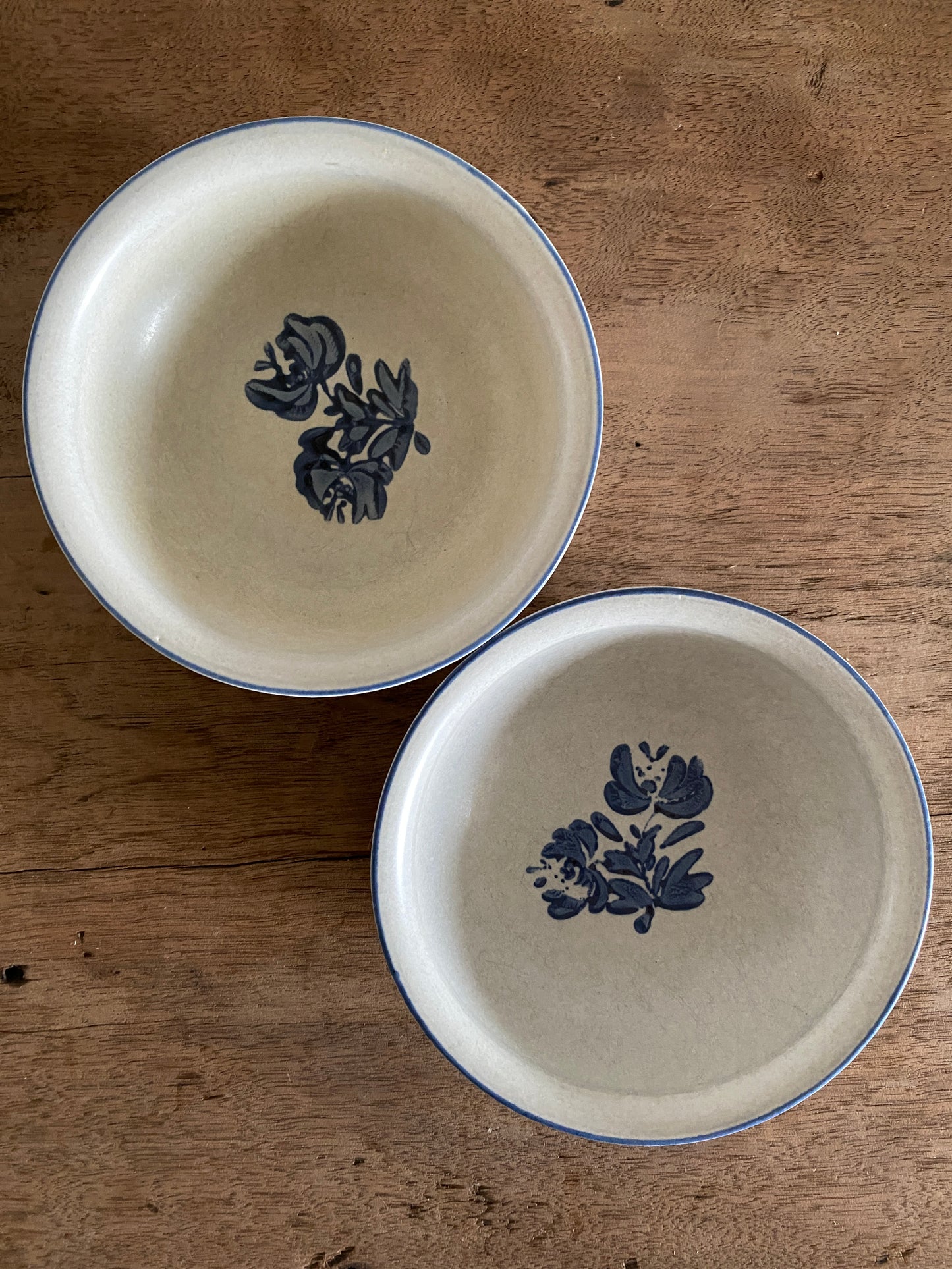 vintage blue floral bowls