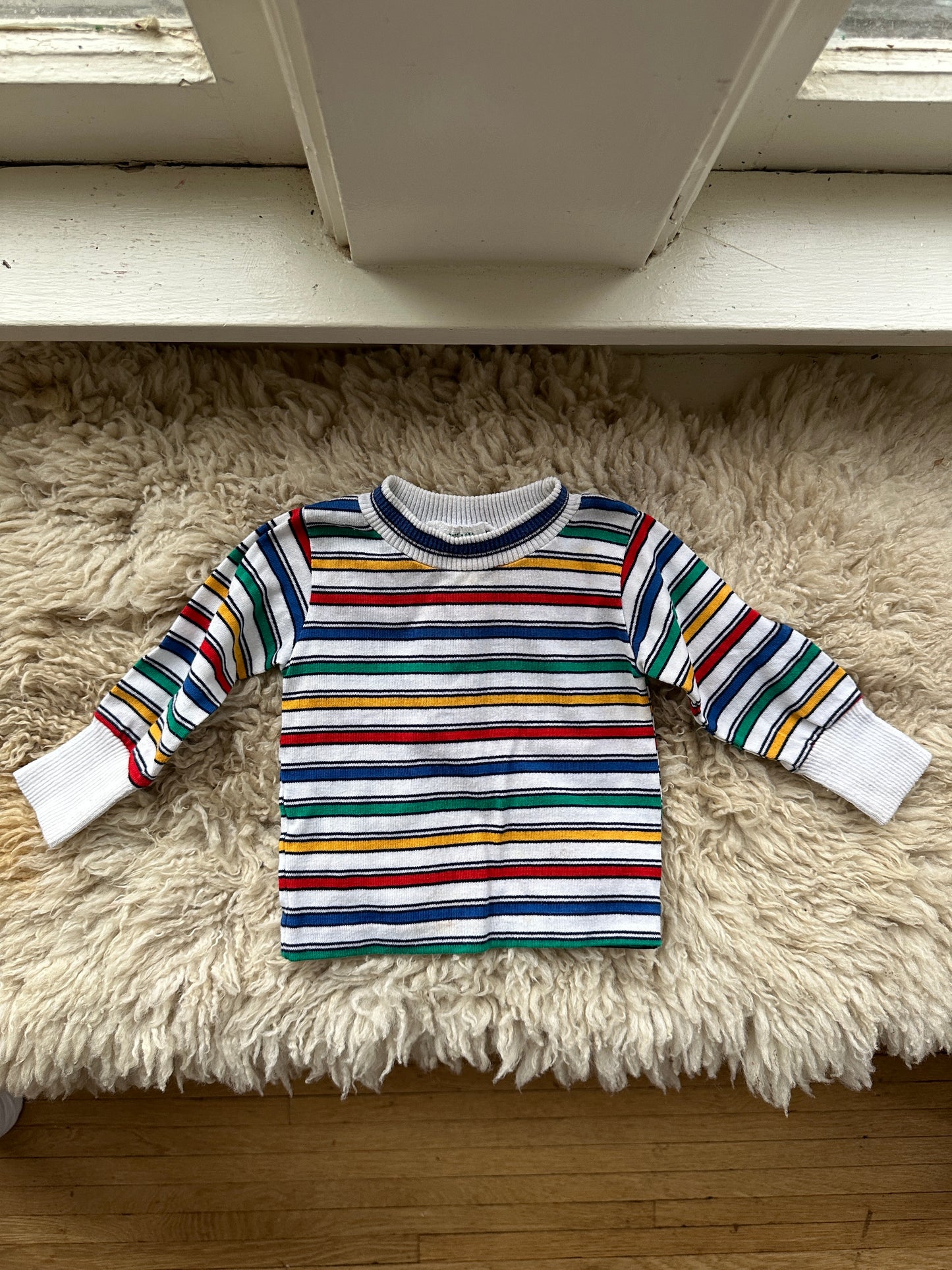 vintage striped toddler shirt, 12- 18 months