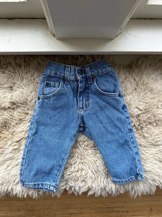 vintage rider's baby jeans, 12 months