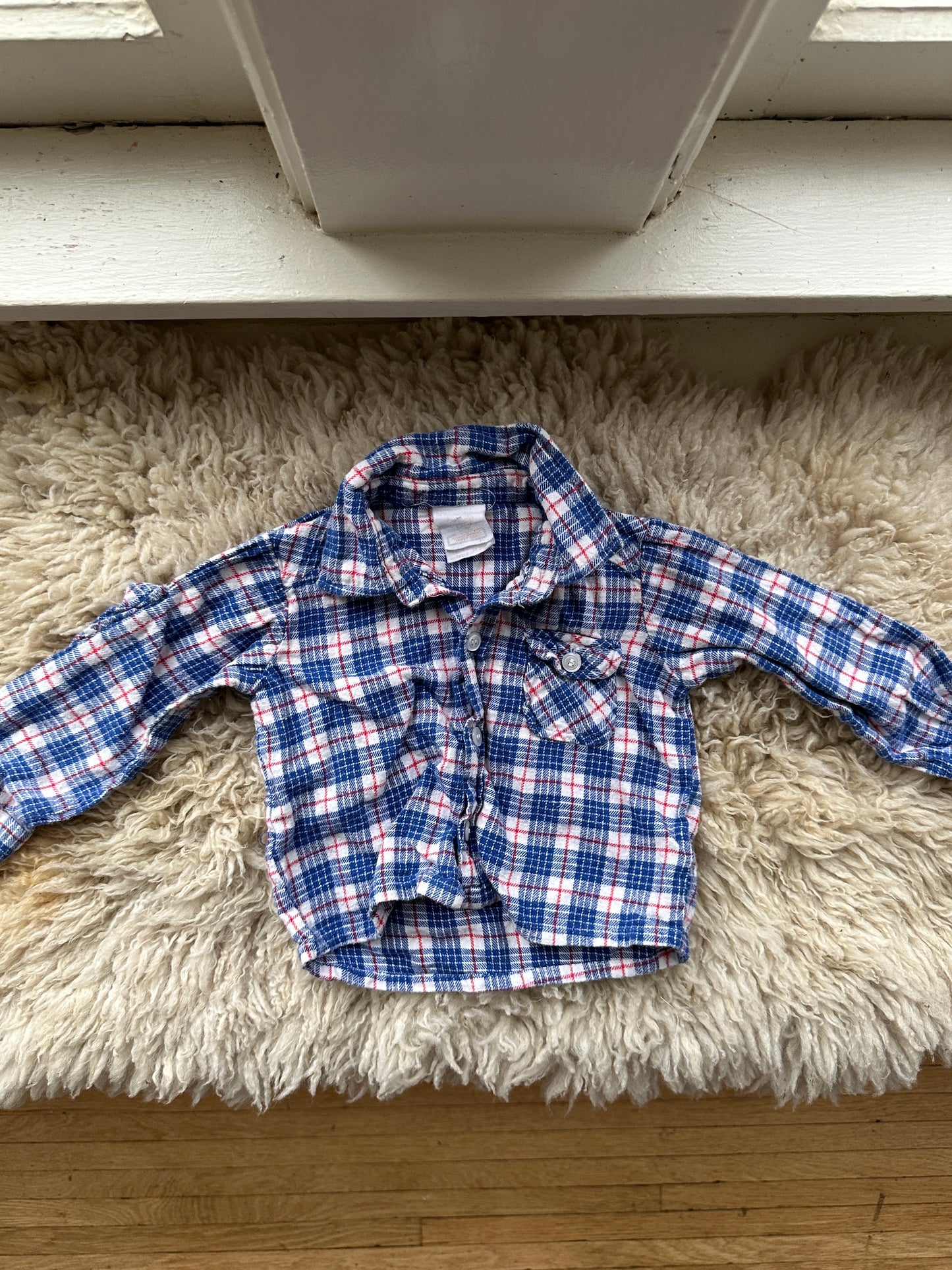 vintage baby flannel shirt, 18 months