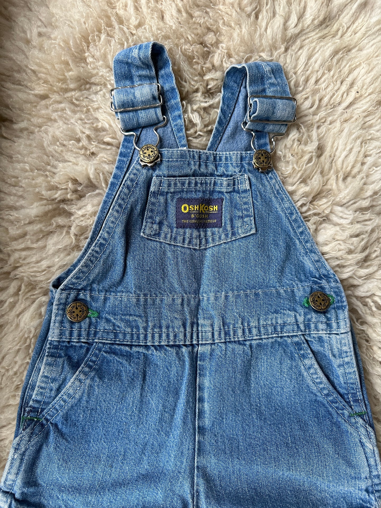 vintage oshkosh shortalls, 18 months