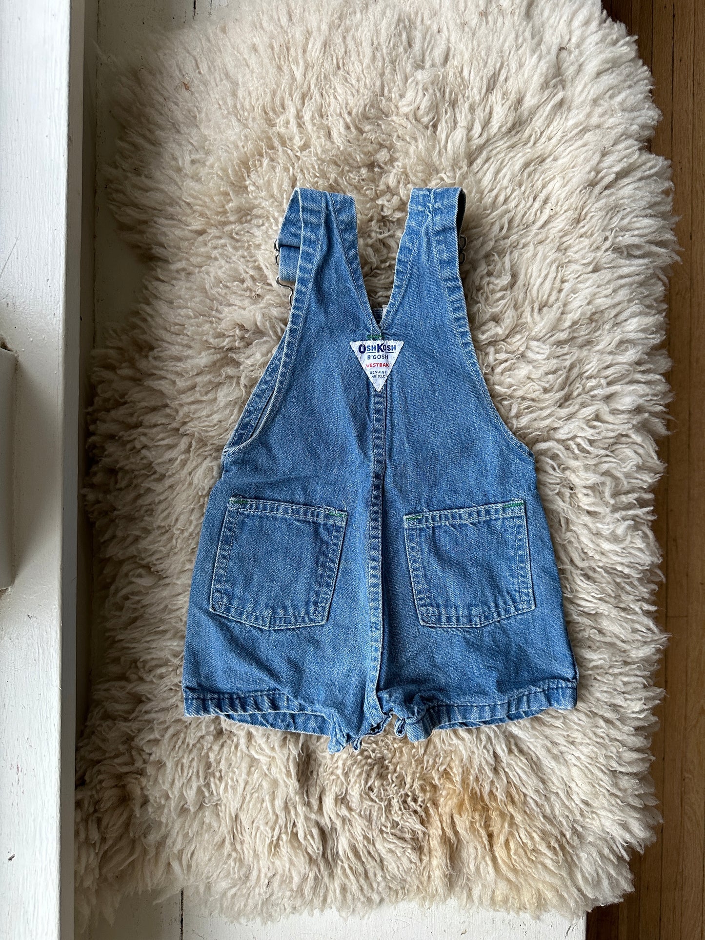 vintage oshkosh shortalls, 18 months
