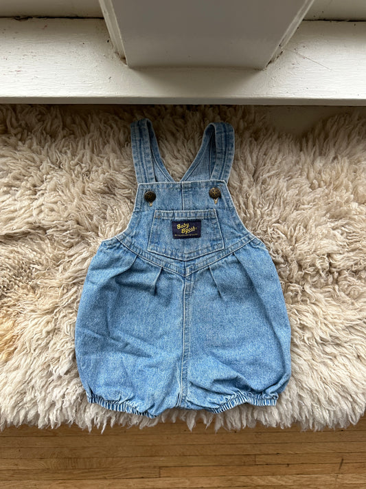 vintage oshkosh bubble shortalls, 3 months