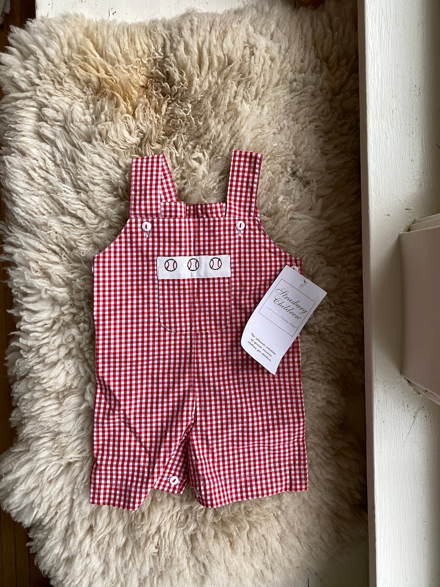 vintage baby baseball romper, 6 months