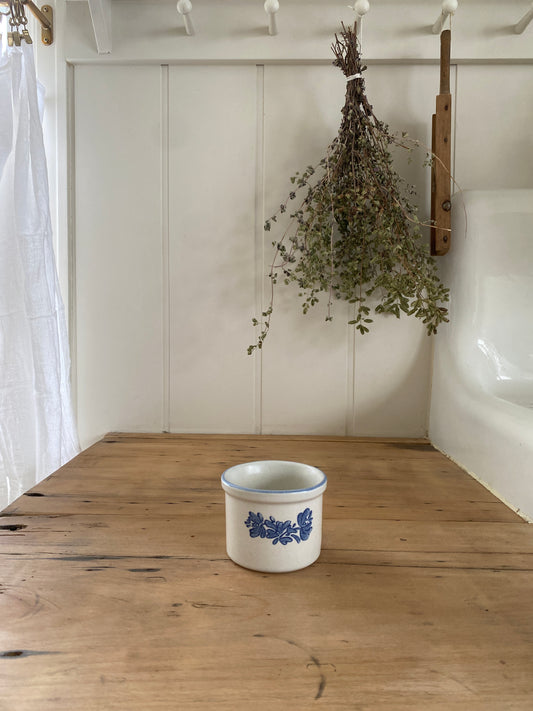 vintage small floral crock