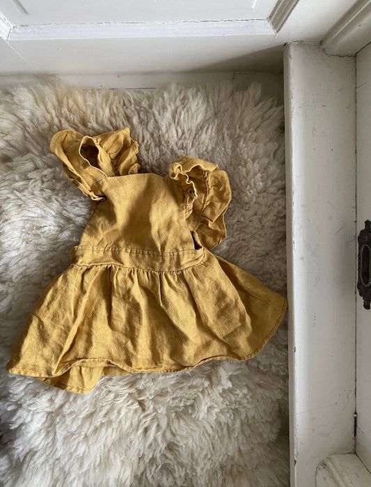 fin and vince linen dress, 6-12 months