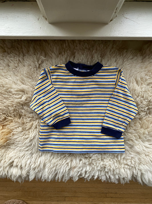 vintage striped baby shirt, 3-6 months