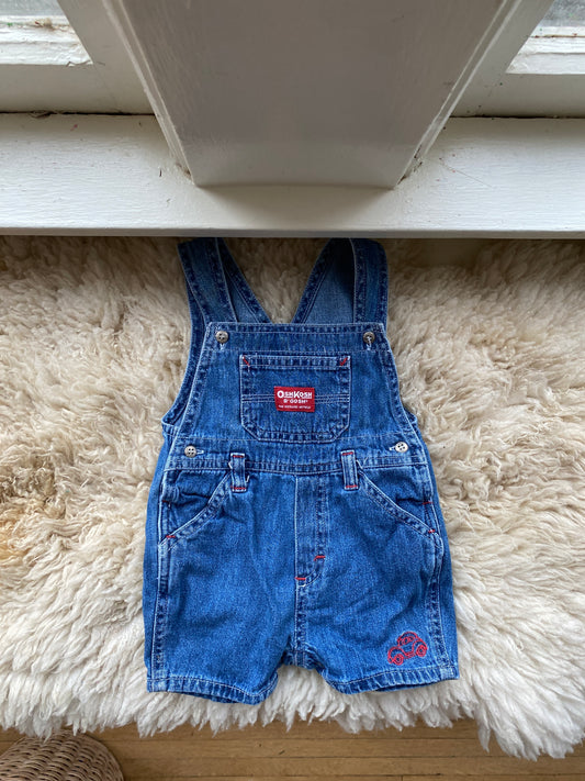 vintage oshkosh shortalls, 3-6 months