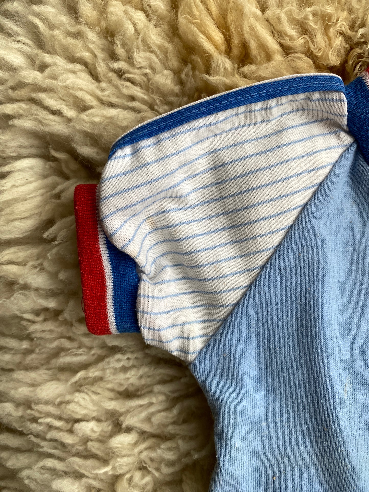 vintage baseball baby romper, 9 months