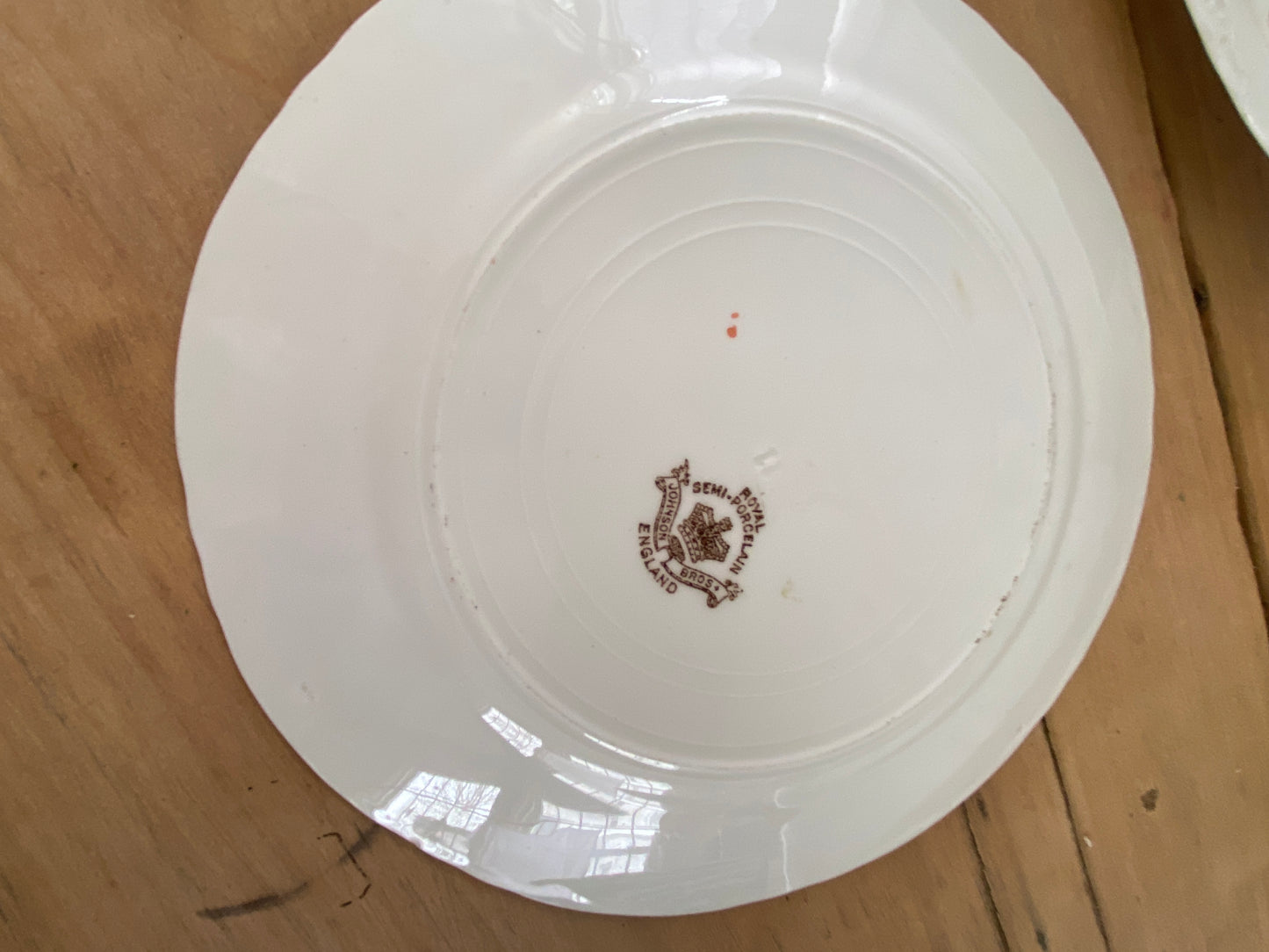 vintage poreclain floral plate set