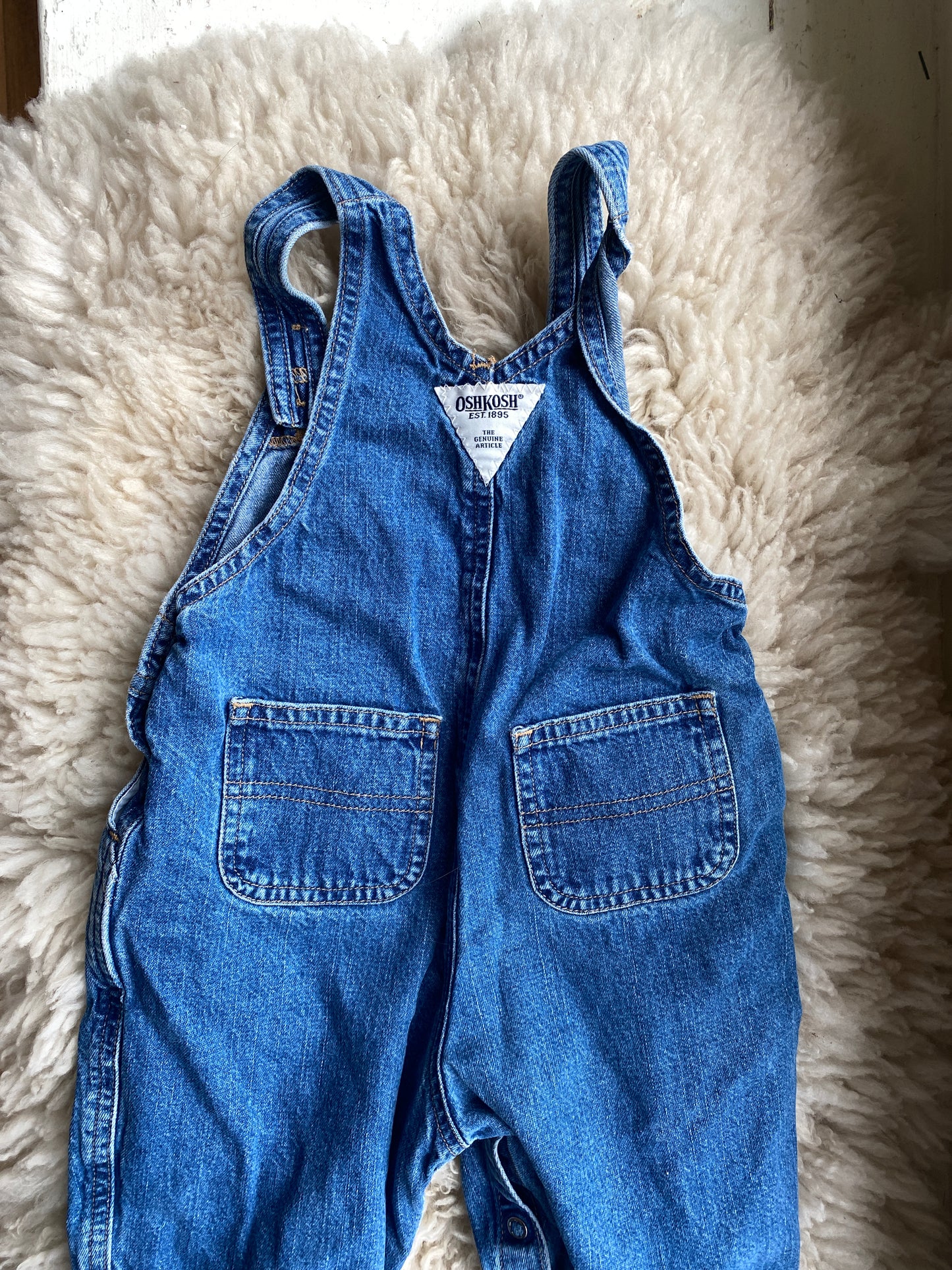 vintage oshkosh overalls, 18 months